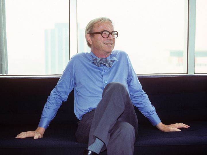 Animation director Chuck Jones sitting at his desk in his office in 1978