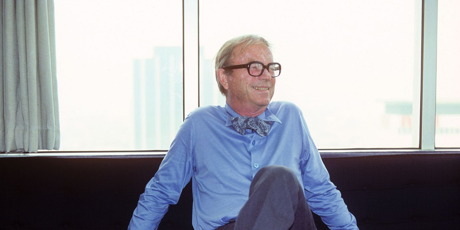 Animation director Chuck Jones sitting at his desk in his office in 1978
